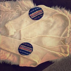 Elbow patch sweater